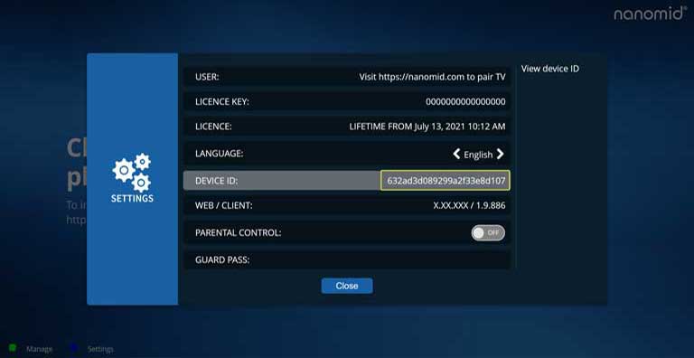 Nanomid IPTV Configuration